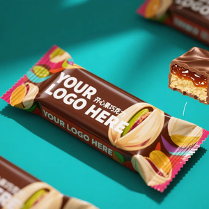 クッキー3面密封工場価格カラフルキャンディバーラッパー月餅プロテインパウダー小袋チョコレートバー包装袋 - Product Image 1