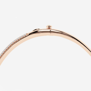 Bombe 1 CTW Round Lab Grown Diamond Pave <b>Bangle</b> Bracelet 14K Yellow Gold 6 Inch Elegant Sparkling Jewelry for Women - Product Image 2