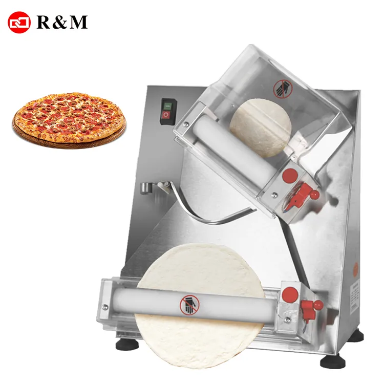 China Elektrische Automatische Pizza Deeg Roller Machine, Industriële Deeg Roller Sheeter Pizza Base Maken Machine Gebruikt Deeg Roller