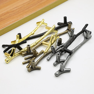 Cross-border Creative Branch-handle Dinner Plate Tree-branch-shaped Handle Modern Minimalist Drawer Cabinet <strong>Door</strong> Pull Zinc Alloy - Product Image 4