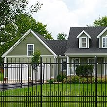 ODM OEM Factory 10 '7' Valla de acero galvanizado para cachorros Campo de valla de acero de hierro forjado de 1800 mm con número de modelo 3D - Product Image 4