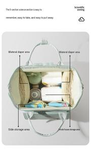 Sac de voyage pour maman de grande capacité, imperméable, avec poche isotherme pour biberon, ouverture complète, fixation pour poussette - Product Image 3