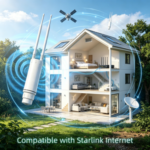 Excellent routeur Wi-Fi extérieur double bande intelligent AX1800 Wi-Fi 6 haute puissance compatible Starlink pour pont sans fil et point d'accès - Product Image 3