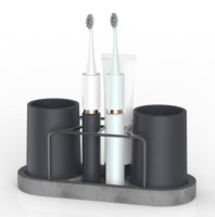Ensemble d'accessoires de salle de bain en résine avec pompe en bambou, distributeur de savon moderne et luxueux, respectueux de l'environnement, six pièces