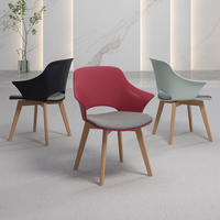 Table basse de salle à manger de réception de luxe minimaliste moderne petit mobilier rond de réunion de bureau fabriqué à la main à partir de bois