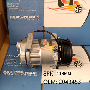 Volvo kamyon DAF kamyon Man kamyon için klima kompresörü 24 volt 7H15 SD7H15 709 sdvolvo Ac kompresör - Product Image 2