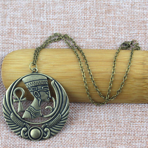 เครื่องประดับอียิปต์ ฟาโรห์อียิปต์ คลีโอพัตรา และพีระมิด อิลลูมินาติ จี้รูปอังค์ สร้อยคอแบบชาติพันธุ์ สำหรับผู้ชายและผู้หญิง เครื่องรางนำโชค - Product Image 5