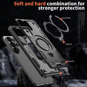 Funda Magnética Antigolpes 2 en 1 para Teléfono, TPU y PC, 360 Grados, Venta al Por Mayor °   Soporte de Anillo Giratorio con Funda Completa para Samsung Galaxy S27 S26 Plus Ultra - Product Image 3