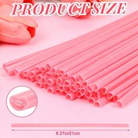 Pailles à boire jetables rouges et roses de 6 mm et 7 mm, pailles en plastique rigide réutilisables pour la Saint-Valentin, les mariages et les fêtes