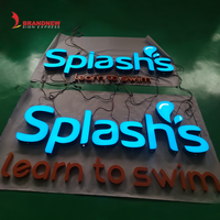 BRANDNEWSIGN Fabricant Custom Store Enseigne Acrylique 3d Canal Lettres Enseigne Publicitaire Extérieure Décorative Mur Logo Signes