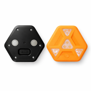 Luz de Advertencia Magnética Compacta Recargable de Alta Visibilidad, Luz Intermitente Ámbar para Estacionamientos, Obras Viales y Garajes - Product Image 1