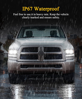 HUAFUXING Voll-LED Doppelprojektor-Scheinwerfer-Set für 2009-2018 Dodge Ram 1500 2500 3500 6500K 12V IP67 Upgrade