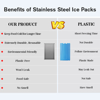 Sacs isothermes en acier inoxydable pour le déjeuner Blocs de glace instantanés glacés en briques de gel avec logo