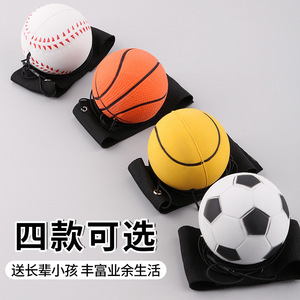 Ballon de poignet en caoutchouc avec corde pour l'entraînement de la force des mains et la pratique des réactions - Product Image 3