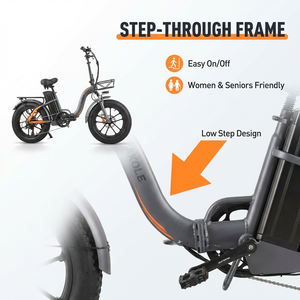 Bicicleta Eléctrica Plegable Todoterreno Híbrida Vakole Y20 Pro, Llanta Gruesa de 20 Pulgadas, Motor sin Escobillas, Batería de 1440 Wh, Shimano 7 Velocidades, Hidráulica - Product Image 3