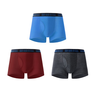 <span class=keywords><strong>Calzoncillos</strong></span> Bóxer Cómodos de Fibra de Bambú para Adolescentes, Paquete de 3, Corte Medio, Verano-Otoño, ODM - Product Image 1