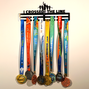 Commercio all'ingrosso Custom medaglia di metallo trofeo titolare medaglia appendiabiti con scaffale porta medaglie e trofeo Display appendiabiti - Product Image 4