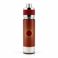Vente en gros de flacons de parfum en verre vides personnalisés de 250 ml, flacon pulvérisateur rechargeable avec bouchon rose doré et emballage personnalisé avec logo