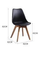 Chaise de bureau moderne en plastique style tulipe, pieds en bois, style nordique, facile à installer, chaise de salle à manger en PP pour salon, vente en gros directe usine