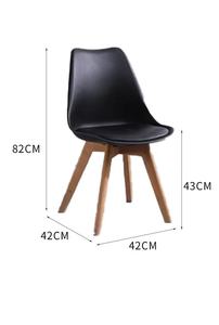 <span class=keywords><strong>Sillas</strong></span> de Plástico Modernas Tipo Tulipán al por Mayor, Silla de Oficina Económica con Patas de Madera, Silla de Comedor Nórdica de PP Fácil de Instalar para Sala de Estar - Product Image 6