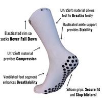 Meudid Crew ODM 6 paires de chaussettes de football tricotées antidérapantes à grip croisé, motif verset biblique Jésus, pour l'entraînement de football, collection automne