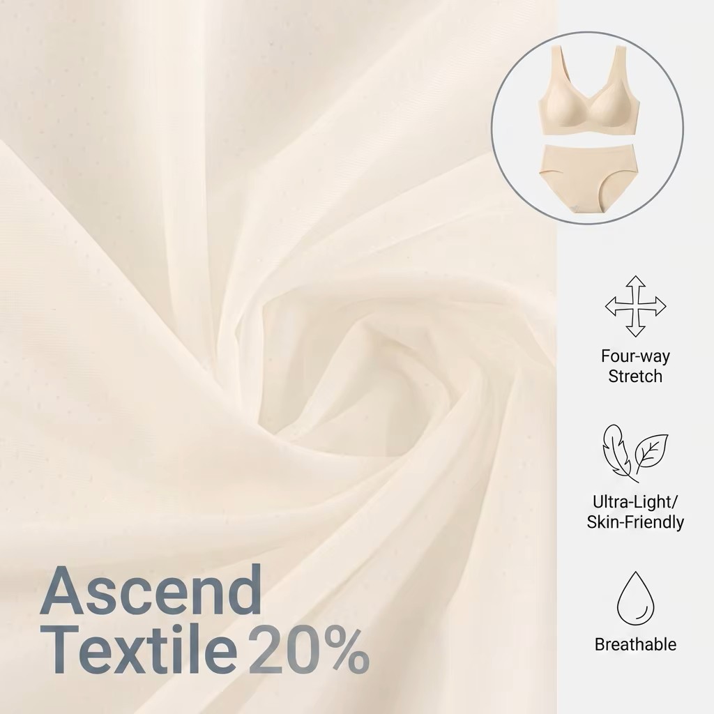 Aero-Cloud 120G Ultra-Thin Performance Fabric | 45% Spandex Naked Sensation for Second-Skin Activewear