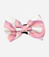 Harnais pour chien personnalisé en polyester et néoprène durable avec ligne rose et motif répétitif Harnais pour chien personnalisé avec logo Nom Patch