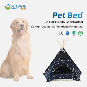 Wholesale Washable Pet Bed Pet Tent Bed Indoor Outdoor Puppies House Pet <strong>Teepee</strong> With Cushion for <strong>Dogs</strong> and Cats - Product Image 1