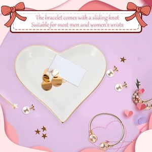 Custom Logo Heart <b>Ring</b> Dish, <b>Ceramic</b> Jewelry Holder Tray, Gift - Product Image 6