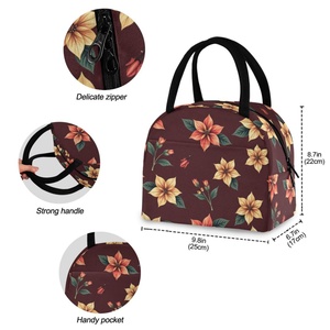 Trendy Fashion Stylish Lunch Bag Custom Hawaii Tropical Hau Insulation Thermal Cooler Tote Lunch Bag for Picnic Office Worker - Product Image 3
