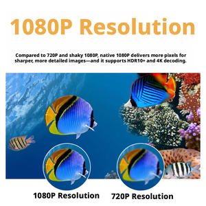 Projecteur Portable Intelligent 1080P HD pour Conférences, Home Cinéma Sans Fil Android Moderne avec Mise au Point Automatique - Product Image 4