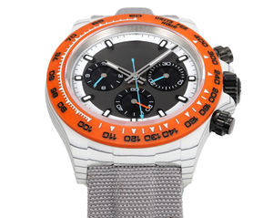 Reloj Cronógrafo RO Naranja para Hombre, de Alta Calidad, Ligero, de Fibra de Carbono y Nailon, Reloj de Lujo para Esquí, Golf y Natación - Product Image 2