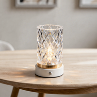Lampe de bureau LED sans fil transparente réglable avec variateur tactile rechargeable, portable pour chambres et bureaux