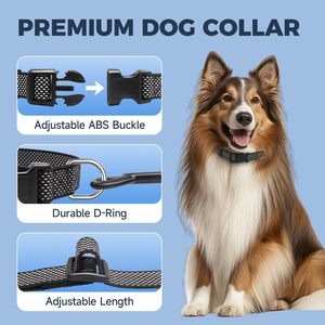 Koikvs Dog ปลอกคอไนล่อนทนทานปรับได้พร้อมหัวเข็มขัดปลดเร็วสำหรับสุนัขขนาดเล็กขนาดกลางทัศนวิสัย ° 360 - Product Image 2
