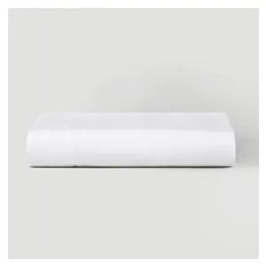 5 Star Hotel Plain Dyed White Flat Bed Sheet High Quality 100% Cotton Super Soft Bed Sheet Custom Logo