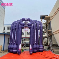Arco Inflable Gigante con Forma de Calavera para Halloween, Arco Inflable con Cabeza de Calavera como Decoración
