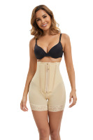 Short d'entraînement de taille pour femme Short de contrôle du ventre Shapewear Panty Respirant Butt Lifter Dentelle Décoration