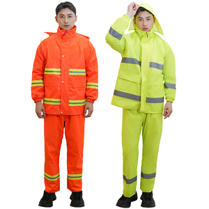 Ensemble imperméable et <span class=keywords><strong>pantalon</strong></span> de pluie réfléchissant double couche épaissi pour le travail extérieur – Vente en gros usine - Product Image 4