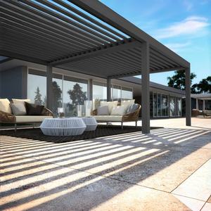 Pérgola de <span class=keywords><strong>aluminio</strong></span> de empalme múltiple <span class=keywords><strong>Precio</strong></span> Pérgola de <span class=keywords><strong>aluminio</strong></span> Obturador Gazebo Persianas motorizadas Techo Pabellón Jardín al aire libre - Product Image 5