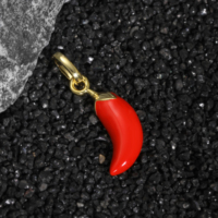 Nouveau design, pendentif piment rouge en émail plaqué or 14 carats, charmant bijou légume, bijoux de mode hip-hop pour femmes