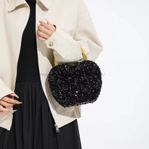 Cross-Border Sequin Hand-Held Box Bag Women's New High-End Single-Shoulder <b>Square</b> Western-Style Chain Crossbody Bag Tanjing - Product Image 3