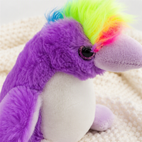 Peluche pingouin arc-en-ciel, jouet en peluche moelleux, peluche douce, crinière colorée, cadeau pour enfants