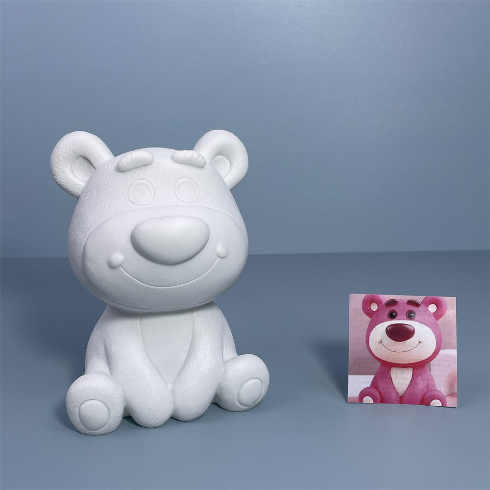 New sitting strawberry bear white embryo-height 15cm ks172
