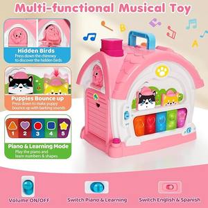 Jouets <span class=keywords><strong>Montessori</strong></span> Maison d'apprentissage musicale Jouet pour bébé Mère Enfants Jouet éducatif Jouet <span class=keywords><strong>bilingue</strong></span> - Product Image 3