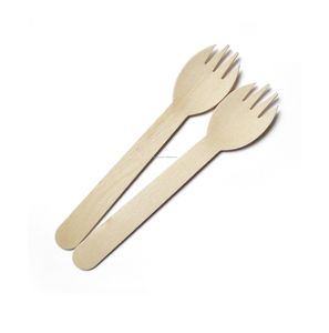 สปอร์คไม้แมกโนเลียขนาด 6.3 นิ้ว แบบใช้แล้วทิ้ง เป็นมิตรกับสิ่งแวดล้อม น้ำหนักเบา ย่อยสลายได้ทางชีวภาพ - Product Image 1