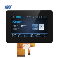 Pantalla Táctil Capacitiva CTP PCAP Personalizada con Unión de Cinta Adhesiva, 4.3 Pulgadas, Resolución 480x272, Interfaz USB I2C