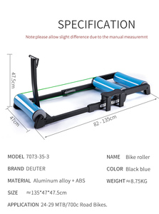 Rouleaux de vélo d'entraînement pliables pour exercice intérieur, entraînement cycliste, fitness, entraîneur de vélo à domicile - Product Image 5