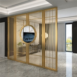 Panel Decorativo de Acero Inoxidable Dorado con Patrón de Hojas Cortado con Láser para Decoración de Paredes de <span class=keywords><strong>TV</strong></span> - Product Image 4