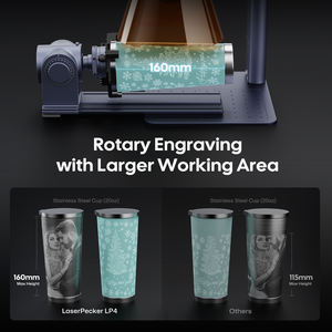 LED cerdas mewah layar sentuh pengukir Laser Mini untuk LaserPecker LP4 Laser ganda geser putar untuk DIY kayu MDF kertas Format DXF - Product Image 6