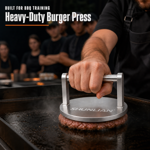 Pressa <span class=keywords><strong>per</strong></span> <span class=keywords><strong>Hamburger</strong></span> in Acciaio Inox 304 Resistente, Utensile <span class=keywords><strong>per</strong></span> Smash Burger, Accessorio <span class=keywords><strong>per</strong></span> Griglia a Gas e Piastra da Campeggio, Lucidato - Product Image 4